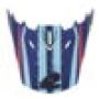EVS HE18T5G-VSDKBU T5 Grappler Helmet Visor - Matte Dark Blue