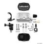 Wilwood 261-15544-P Compact Tandem M/C - 1in Bore w/Bracket and Valve fits Mustang (Pushrod) - Ball Burnished
