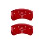 MGP Rear set 2 Caliper Covers Engraved Rear 2015/Bar & Pony Red finish silver ch