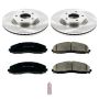PowerStop KOE6494 OE Stock Replacement Low-Dust Ceramic Brake Pad and Rotor Kit