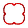 KC HiLiTES 30571 KC Bezel Ring KC FLEX ERA 4 Red 1PC
