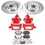 PowerStop KC2261-26 Z26 Street Performance Ceramic Brake Pad, Drilled Slotted Rotor, and Caliper Kit