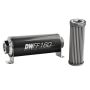 DeatschWerks 8-03-160-040K Stainless Steel 8AN 40 Micron Universal Inline Fuel Filter Housing Kit (160mm)