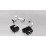 Remus Stainless Steel Tail Pipe Set - 4 Pipes Black Chrome 76mm Straight Cut