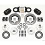 Wilwood 140-11073-D Forged Dynalite Front Kit 11.00in Drilled 1970-1973 Mustang Disc & Drum Spindle