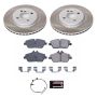 PowerStop SC6739 Semi-Coated Rotor and Low-Dust Ceramic Brake Pad Kit