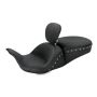 Mustang Motorcycle 79704 Mustang 08-21 Harley Electra Glide, Rd Glide, Rd King, Glide Lowdown 1PC Seat w/DBR Studs - Black