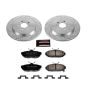 PowerStop K6402 Z23 Daily Driver Carbon-Fiber Ceramic Brake Pad and Drilled & Slotted Rotor Kit
