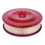 Moroso 66304 Race/Street Air Cleaner - 8-1/2in x 2-3/8in Filter - Aluminum - Red Powder Coat