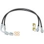 RockJock JK Rear Braided Brake Hose Kit 25.5in Long