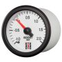 Autometer Stack 52mm -1 to +2 Bar T-Fitting 0.187in Barb (M) Mechanical Boost Pressure Gauge - White