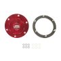 Billet Alm Threaded Cap Assembly 6-Bolt Red