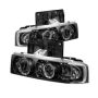 SPYDER 5009210 Projector Headlights - LED Halo - Black