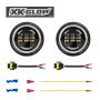 XKGLOW XK042007-B XK Glow Black 2pc. Motorcycle Driving Lights w/ Amber Halo