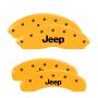 MGP 42007SJEPYL 4 Caliper Covers Engraved Front & Rear JEEP Yellow finish black ch