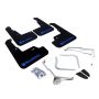 Rally Armor MF32-UR-BLK/BL-X Black Mud Flap/Altered Font Blue Logo