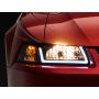 Raxiom 422712 99-04 Ford Mustang Axial Series Headlights w/ LED Bar- Blk Housing (Clear Lens)
