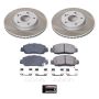 PowerStop SC7345 Semi-Coated Rotor and Low-Dust Ceramic Brake Pad Kit