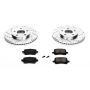 PowerStop K3116 Z23 Daily Driver Carbon-Fiber Ceramic Brake Pad and Drilled & Slotted Rotor Kit