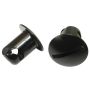 Moroso 71358 Quick Fastener - Oval Head - 7/16in x .450in - Steel - Black - 10 Pack