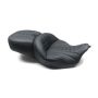 Mustang Motorcycle 79006SB Mustang 08-21 Harley Electra Glide/Rd Glide/Rd King 1PC Seat Deluxe - Black w/ Sky Blue Stitching