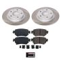 PowerStop SC8068 Semi-Coated Rotor and Low-Dust Ceramic Brake Pad Kit