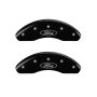 MGP 10199FFRDBK Front set 2 Caliper Covers Engraved Front Oval logo/Ford Black finish silver ch