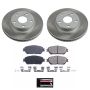PowerStop SC5431 Semi-Coated Rotor and Low-Dust Ceramic Brake Pad Kit
