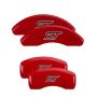 MGP 10236SST1RD 4 Caliper Covers Engraved Front & Rear No bolts/ST Red finish silver ch