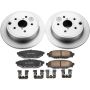 PowerStop CRK6977 Genuine Geomet Coated Rotor and Low-Dust Ceramic Brake Pad Kit