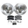 PowerStop KOE1437 OE Stock Replacement Low-Dust Ceramic Brake Pad and Rotor Kit