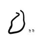 CRP PRODUCTS PSH0509 Rein OE Quality Power Steering Return Rubber Hose w/ Clamps
