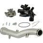 CRP PRODUCTS WPU0521 Rein Premium Quality Upgrade Water Pump Replacement Kit with Aluminum Water Pipe