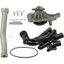 CRP PRODUCTS WPU0522 Rein Premium Quality Upgrade Water Pump Replacement Kit with Aluminum Water Pipe