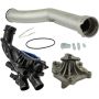 CRP PRODUCTS WPU0522 Rein Premium Quality Upgrade Water Pump Replacement Kit with Aluminum Water Pipe