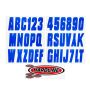 Hardline BLU350EC Boat Lettering Registration Kit 3 in. - 350 Blue Solid