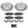 PowerStop SC5543 Semi-Coated Rotor and Low-Dust Ceramic Brake Pad Kit