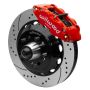 Wilwood 140-15942-DR Forged Narrow Superlite 6R Front Big Brake Kit 14in Rotors 63-87 C10 - Red