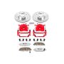 PowerStop KC2384A-26 Z26 Street Performance Ceramic Brake Pad, Drilled Slotted Rotor, and Caliper Kit