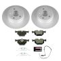 PowerStop ESK5720 Genuine Geomet Coated Rotors, ECE-R90 Brake Pads + Hardware Kit