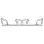 Cometic Gasket C5315 Cometic Chevy Gen1 SB V8 .064in AM Exhaust Mani Gskt Set-1.615in x 1.500in D Ports-Brodix WP262 Head