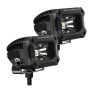 Go Rhino 751003023SBS Xplor Bright Series Rectangle LED Spot Light Kit (Surface/Thread Stud Mnt) 3x2 - Blk (Pair)