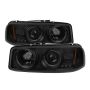 SPYDER 5078292 Projector Headlights - LED Halo - Black Smoke