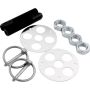ALLSTAR PERFORMANCE ALL18477 LW Alum Hood Pin Kit 1/2in Black