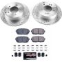 PowerStop K5853 Z23 Daily Driver Carbon-Fiber Ceramic Brake Pad and Drilled & Slotted Rotor Kit