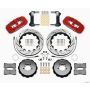 Wilwood 140-12876-DR AERO6 Front Hat Kit 14.00 Drilled Red 1999-2012 Subaru WRX w/Lines
