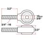 SPECIALTY PRODUCTS COMPANY 15730 XAXIS ROD END BALL JOINT