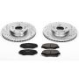 PowerStop K3055 Z23 Daily Driver Carbon-Fiber Ceramic Brake Pad and Drilled & Slotted Rotor Kit