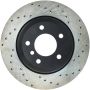 Stoptech 128.34109L Sport Cross Drilled Brake Rotor - Rear Left