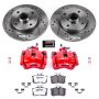 PowerStop KC370-26 Z26 Street Performance Ceramic Brake Pad, Drilled Slotted Rotor, and Caliper Kit